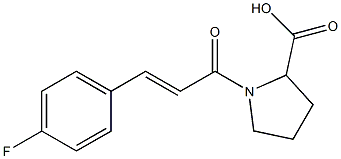 1-[(2E)-3-(4-fluorophenyl)prop-2-enoyl]pyrrolidine-2-carboxylic acid Struktur