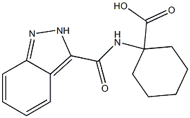 1-[(2H-indazol-3-ylcarbonyl)amino]cyclohexanecarboxylic acid Struktur