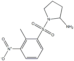 1-[(2-methyl-3-nitrobenzene)sulfonyl]pyrrolidin-2-amine Struktur