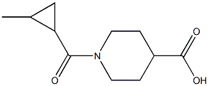 1-[(2-methylcyclopropyl)carbonyl]piperidine-4-carboxylic acid Struktur