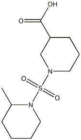 1-[(2-methylpiperidine-1-)sulfonyl]piperidine-3-carboxylic acid Struktur