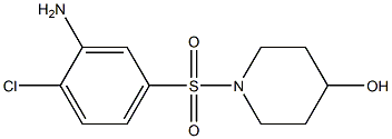 1-[(3-amino-4-chlorobenzene)sulfonyl]piperidin-4-ol Struktur