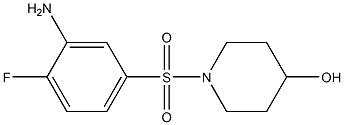 1-[(3-amino-4-fluorobenzene)sulfonyl]piperidin-4-ol Struktur