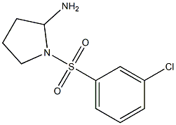 1-[(3-chlorobenzene)sulfonyl]pyrrolidin-2-amine Struktur