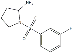 1-[(3-fluorobenzene)sulfonyl]pyrrolidin-2-amine Struktur