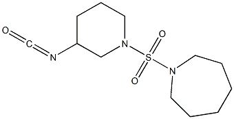 1-[(3-isocyanatopiperidine-1-)sulfonyl]azepane Struktur