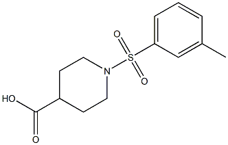 1-[(3-methylphenyl)sulfonyl]piperidine-4-carboxylic acid Struktur