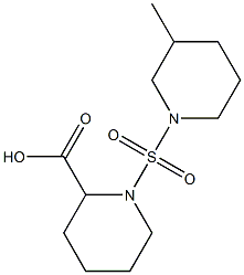 1-[(3-methylpiperidine-1-)sulfonyl]piperidine-2-carboxylic acid Struktur