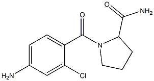 1-[(4-amino-2-chlorophenyl)carbonyl]pyrrolidine-2-carboxamide Struktur