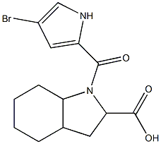 1-[(4-bromo-1H-pyrrol-2-yl)carbonyl]-octahydro-1H-indole-2-carboxylic acid Struktur