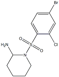 1-[(4-bromo-2-chlorobenzene)sulfonyl]piperidin-2-amine Struktur