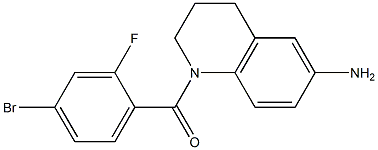 1-[(4-bromo-2-fluorophenyl)carbonyl]-1,2,3,4-tetrahydroquinolin-6-amine Struktur