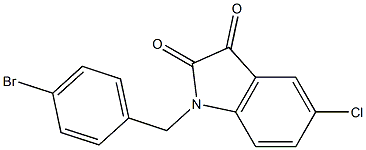 1-[(4-bromophenyl)methyl]-5-chloro-2,3-dihydro-1H-indole-2,3-dione Struktur