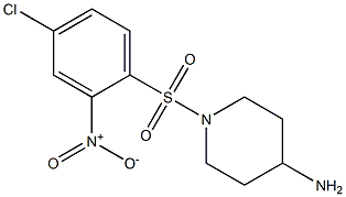 1-[(4-chloro-2-nitrobenzene)sulfonyl]piperidin-4-amine Struktur