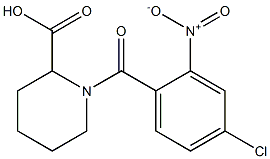 1-[(4-chloro-2-nitrophenyl)carbonyl]piperidine-2-carboxylic acid Struktur