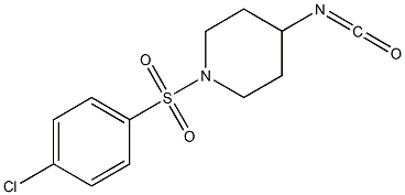 1-[(4-chlorobenzene)sulfonyl]-4-isocyanatopiperidine Struktur