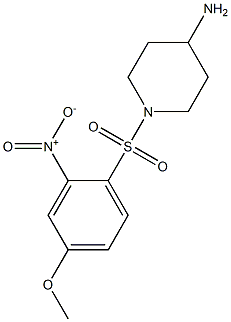 1-[(4-methoxy-2-nitrobenzene)sulfonyl]piperidin-4-amine Struktur