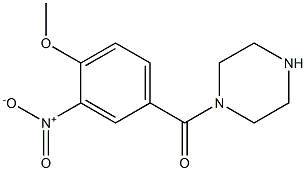 1-[(4-methoxy-3-nitrophenyl)carbonyl]piperazine Struktur