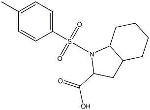 1-[(4-methylphenyl)sulfonyl]octahydro-1H-indole-2-carboxylic acid Struktur