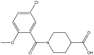 1-[(5-chloro-2-methoxyphenyl)carbonyl]piperidine-4-carboxylic acid Struktur