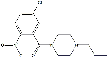 1-[(5-chloro-2-nitrophenyl)carbonyl]-4-propylpiperazine Struktur