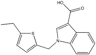 1-[(5-ethylthiophen-2-yl)methyl]-1H-indole-3-carboxylic acid Struktur