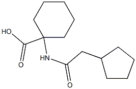 1-[(cyclopentylacetyl)amino]cyclohexanecarboxylic acid Struktur