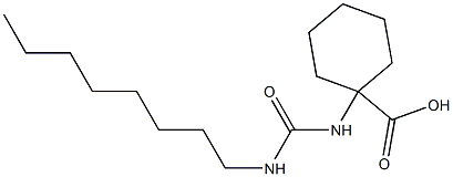 1-[(octylcarbamoyl)amino]cyclohexane-1-carboxylic acid Struktur