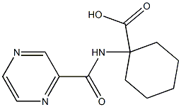 1-[(pyrazin-2-ylcarbonyl)amino]cyclohexanecarboxylic acid Struktur