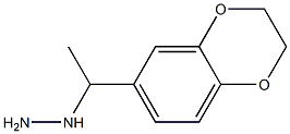 1-[1-(2,3-dihydro-1,4-benzodioxin-6-yl)ethyl]hydrazine Struktur