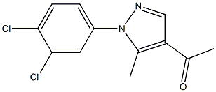 1-[1-(3,4-dichlorophenyl)-5-methyl-1H-pyrazol-4-yl]ethan-1-one Struktur