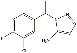 1-[1-(3-chloro-4-fluorophenyl)ethyl]-1H-pyrazol-5-amine Struktur