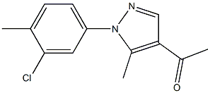 1-[1-(3-chloro-4-methylphenyl)-5-methyl-1H-pyrazol-4-yl]ethan-1-one Struktur