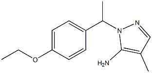 1-[1-(4-ethoxyphenyl)ethyl]-4-methyl-1H-pyrazol-5-amine Struktur