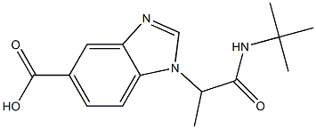 1-[1-(tert-butylcarbamoyl)ethyl]-1H-1,3-benzodiazole-5-carboxylic acid Struktur