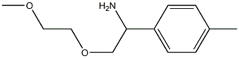 1-[1-amino-2-(2-methoxyethoxy)ethyl]-4-methylbenzene Struktur