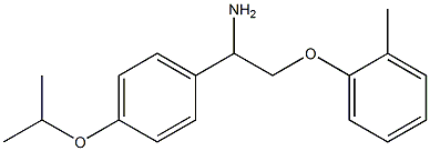 1-[1-amino-2-(2-methylphenoxy)ethyl]-4-(propan-2-yloxy)benzene Struktur