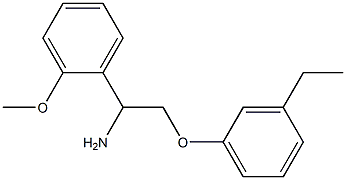 1-[1-amino-2-(3-ethylphenoxy)ethyl]-2-methoxybenzene Struktur