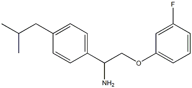 1-[1-amino-2-(3-fluorophenoxy)ethyl]-4-(2-methylpropyl)benzene Struktur