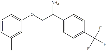 1-[1-amino-2-(3-methylphenoxy)ethyl]-4-(trifluoromethyl)benzene Struktur