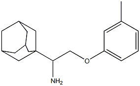 1-[1-amino-2-(3-methylphenoxy)ethyl]adamantane Struktur