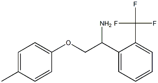 1-[1-amino-2-(4-methylphenoxy)ethyl]-2-(trifluoromethyl)benzene Struktur