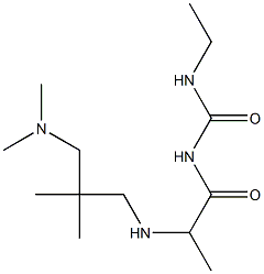 1-[2-({2-[(dimethylamino)methyl]-2-methylpropyl}amino)propanoyl]-3-ethylurea Struktur