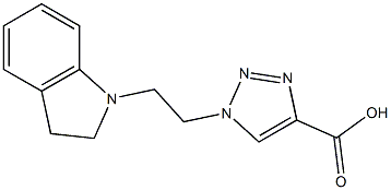 1-[2-(2,3-dihydro-1H-indol-1-yl)ethyl]-1H-1,2,3-triazole-4-carboxylic acid Struktur