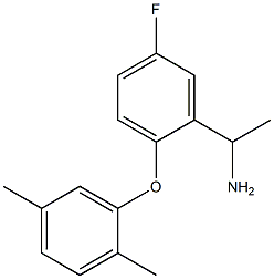 1-[2-(2,5-dimethylphenoxy)-5-fluorophenyl]ethan-1-amine Struktur