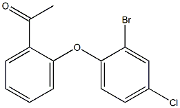 1-[2-(2-bromo-4-chlorophenoxy)phenyl]ethan-1-one Struktur