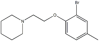 1-[2-(2-bromo-4-methylphenoxy)ethyl]piperidine Struktur