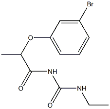 1-[2-(3-bromophenoxy)propanoyl]-3-ethylurea Struktur