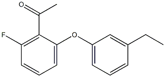 1-[2-(3-ethylphenoxy)-6-fluorophenyl]ethan-1-one Struktur