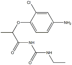 1-[2-(4-amino-2-chlorophenoxy)propanoyl]-3-ethylurea Struktur